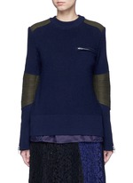 Main View -Click To Enlarge Back split rib knit sweater