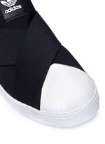 Detail View -Click To Enlarge 'Superstar' crisscross band neoprene slip-ons