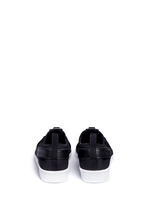 Back View -Click To Enlarge 'Superstar' crisscross band neoprene slip-ons