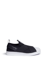 Main View -Click To Enlarge 'Superstar' crisscross band neoprene slip-ons
