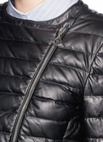 Detail View -Click To Enlarge 'Palomete' asymmetric zip padded leather jacket