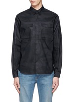 Main View -Click To Enlarge 'Camu Noir' print army shirt