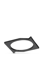 Main View -Click To Enlarge 'Throwing Star A' diamond black rhodium silver bangle