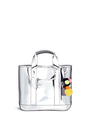 Main View - Click To Enlarge Main View - Click To Enlarge - Rebecca Minkoff - 'Sofia' pompom keyring mirror leather tote