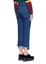 Back View -Click To Enlarge Frayed cuff denim pants