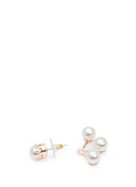 Detail View -Click To Enlarge 'True Innocence' faux pearl deco earrings