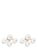 Main View -Click To Enlarge 'True Innocence' faux pearl deco earrings