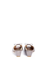 Back View -Click To Enlarge 'Candy' bow peep toe glitter mules