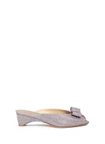 Main View -Click To Enlarge 'Candy' bow peep toe glitter mules
