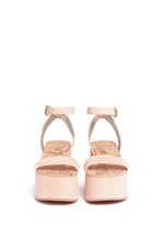 Front View -Click To Enlarge 'Henley' suede platform sandals