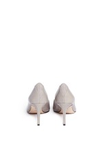 Back View -Click To Enlarge 'Orella' suede trim leather pumps