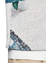 Detail View -Click To Enlarge 'Daniel' scenic floral print basketweave T-shirt