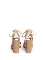Back View -Click To Enlarge 'Yardley' caged suede sandals