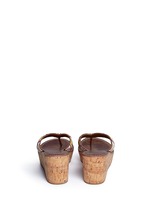 Back View -Click To Enlarge 'Rosa' beaded cork wedge sandals