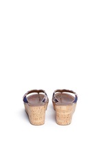 Back View -Click To Enlarge 'Rosa' beaded cork wedge sandals