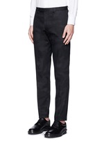 Front View -Click To Enlarge 'Camu Noir' cotton twill pants
