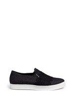 Main View -Click To Enlarge Chantilly lace denim skate slip-ons