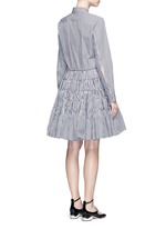 Back View -Click To Enlarge Gingham check gathered shirt dress