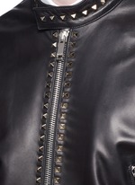 Detail View -Click To Enlarge 'Rockstud Untitled' leather jacket