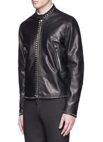 Front View -Click To Enlarge 'Rockstud Untitled' leather jacket