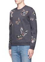 Front View -Click To Enlarge 'Camubutterfly' embroidery sweatshirt