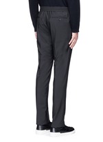 Back View -Click To Enlarge Tailored wool-Mohair jogging pants