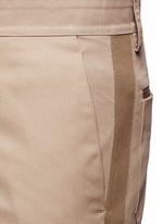 Detail View -Click To Enlarge Side stripe cotton blend chinos