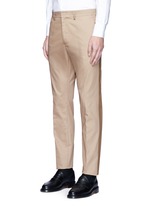 Front View -Click To Enlarge Side stripe cotton blend chinos