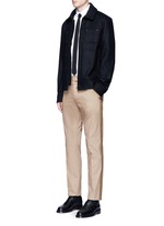 Figure View -Click To Enlarge Side stripe cotton blend chinos