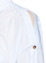Detail View -Click To Enlarge Split placket shoulder cotton lawn shirt