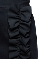 Detail View -Click To Enlarge Asymmetric ruffle trim skirt