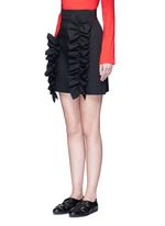 Front View -Click To Enlarge Asymmetric ruffle trim skirt
