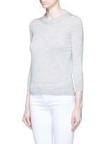 Front View -Click To Enlarge 'Chris' chunky knit neck Merino wool sweater