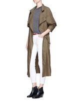 Figure View -Click To Enlarge 'Dracen' belted nylon raincoat