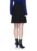 Back View -Click To Enlarge Frayed crepe belted skirt