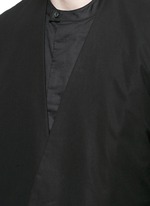 Detail View -Click To Enlarge 'Composite' overlay V-neck blazer