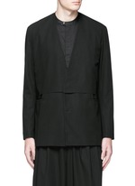 Main View -Click To Enlarge 'Composite' overlay V-neck blazer