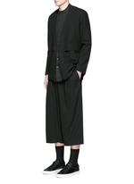Figure View -Click To Enlarge 'Composite' overlay V-neck blazer