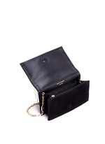 Detail View -Click To Enlarge 'Angel Hair' fringe suede chain clutch