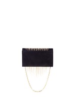 Back View -Click To Enlarge 'Angel Hair' fringe suede chain clutch