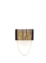 Main View -Click To Enlarge 'Angel Hair' fringe suede chain clutch