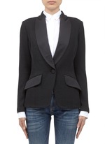 St. John&nbsp;Piqué knit peak-lapel jacket