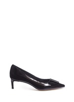 Main View -Click To Enlarge Enamel plaque patent leather pumps