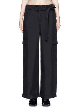 Main View - Click To Enlarge Main View - Click To Enlarge - Helmut Lang - Dupioni silk belted cargo pants