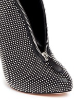Detail View -Click To Enlarge Zip throat stud leather booties