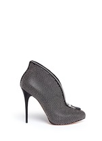 Main View -Click To Enlarge Zip throat stud leather booties