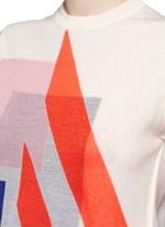 Detail View -Click To Enlarge 'Basil' geometric intarsia knit T-shirt