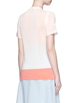 Back View -Click To Enlarge 'Basil' geometric intarsia knit T-shirt