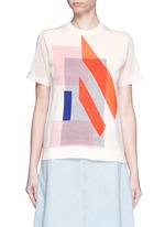 Main View -Click To Enlarge 'Basil' geometric intarsia knit T-shirt
