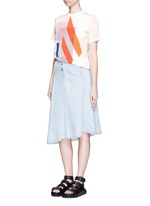 Figure View -Click To Enlarge 'Basil' geometric intarsia knit T-shirt